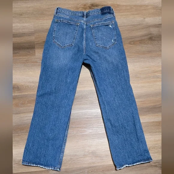 Abercrombie & Fitch The 90's Baggy Low Rise Busted Knee Women's Jeans Size 28 - Picture 3 of 14